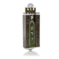 Brown Holy Ark Mezuzah with 24K gold plating and Austrian crystals - Luxury Judaica wall decor by RV Luxury